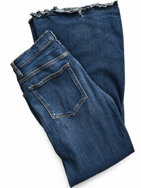 Massimo Dutti Dark Blue Palazzo Wide Leg Jeans - Sz 10 (RUNS LARGE)